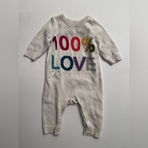GAP Cream '100% Love' Kids One Piece